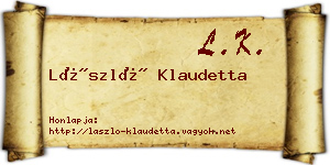 László Klaudetta névjegykártya